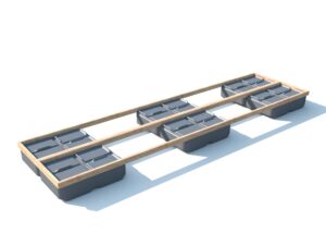 basis voor een 160 brede drijvende steiger