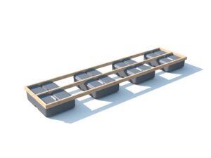 basis voor een drijvende steiger van It Floats 120 cm breed