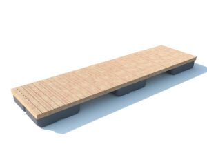 drijvende steiger 160 cm afgemonteerd