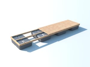 drijvende steiger met dekplanken It Floats B.V
