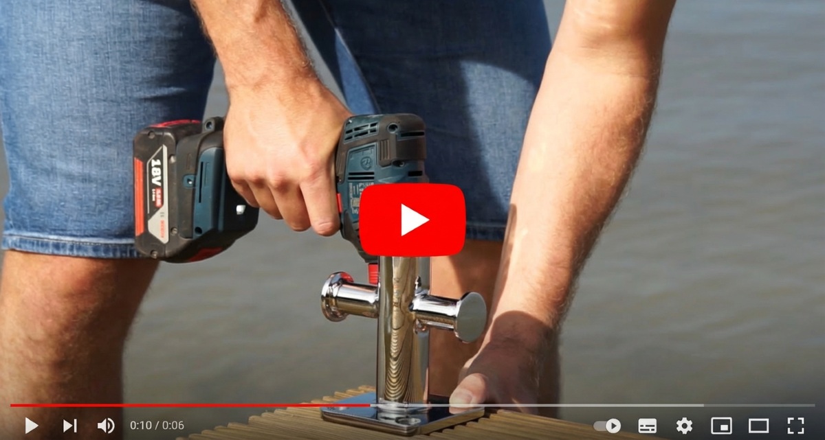 RVS kruisbolder met voetplaat 10 x 10 cm youtube